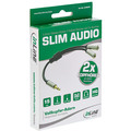 InLine Basic Slim Audio Y-Kabel 3,5mm Klinke ST an 2x BU, 0,15m - Nr. S-99250