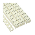 100er Pack InLine® Kabelmarkierer 4mm, Nr.0-9, weiß - 59961H