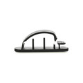 10er Pack InLine® Kabelmanager, mit Klebesockel, 2,8cm, schwarz - 59970K
