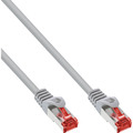 125er Bulk-Pack InLine® Patchkabel, S/FTP (PiMf), Cat.6, 250MHz, PVC, Kupfer, grau, 0,3m