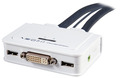 2-Port KVM DVI-USB-Audio mit Kabelsätzen -- 2x 0,9m