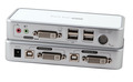 2-Port KVM Switch -- USB-DVI-I-Audio-USB2.0Hub incl. Kabelset