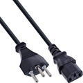 40er Bulk-Pack InLine Netzkabel, Netzstecker Schweiz auf Kaltgertestecker C13, 1,8m