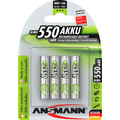 ANSMANN 5030772 NiMH-Akku Micro AAA, 550mAh, 4er-Pack - 01069W