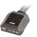 ATEN CS22DP Kabel KVM-Switch, 2-fach DisplayPort USB Audio mit Remote - 60652P