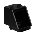 Blindeinsatz RJ45 schwarz RAL9011, für -- Keystoneausbrüche, VPE 100 - 38018.4-100