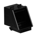 Blindeinsatz RJ45 schwarz RAL9011, für -- Keystoneausbrüche, VPE 100