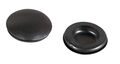 Blindstopfen 22,5 mm/1,6 mm, PVC schwarz