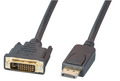 DisplayPort/DVI 24+1 Kabel, St-St -- 2m, schwarz