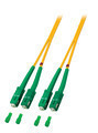 Duplex Jumper SC/APC-SC/APC 9/125µm, OS2 -- LSZH, gelb, 3.0mm, 10m