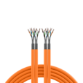 Duplex LAN Cat.7 1000 AWG23 S/FTP -- 2x4P CPR Dca, orange, 100m