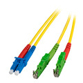 Duplex Patchkabel E2000©/APC-LC OS2 G657A1 -- 1m 3mm gelb - O0937.1