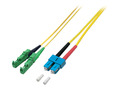 Duplex Patchkabel E2000©/APC-SC OS2 G657A1 -- 1m 3mm gelb - O0939.1