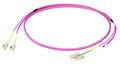 Duplex Patchkabel Flat-Twin LC-LC OM4 -- 7,5m LSZH 3x5mm erikaviolett - O0319FT.7,5