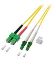 Duplex Patchkabel LC/APC-SC/APC OS2 G652D -- 5m LSZH 2mm gelb - O0387.5