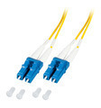 Duplex Patchkabel LC-LC OS2 G652D -- 0,5m LSZH 1,2mm gelb - O0350.0,5-1.2