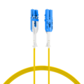 Duplex Patchkabel Push/Pull LC-LC OS2 G657A1 -- 1m LSZH 3mm gelb - DJP-LCLCOS2-UNI-1