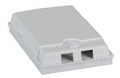 FTTH Indoor Anschlussbox für 2Fasern -- 2Kupplungen, Steckschutzvorrichtung