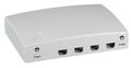 FTTH Indoor Anschlussbox fr 4Fasern, 4Kupplungen,Faserberlngenaufnahme, IP20