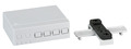 FTTH Indoor Hutschienenbox fr 4Fasern, 4Kupplungen und Faserberlngenaufnahme