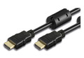 HDMI Kabel High Speed mit Ethernet -- Schwarz mit Ferrit 15 m