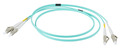 INFRALAN Duplex Jumper LC-LC 50/125,OM3, LSZH, aqua, 2.0mm, 2m