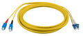 INFRALAN© Duplex Jumper LC-SC 9/125µm -- OS2, LSZH, gelb, Flat Twin - IPL-DF-LCUSCU-2-0050
