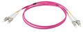 INFRALAN© Duplex Patchkabel LC-LC OM4 -- 1m LSZH 2mm erikaviolett - IPL-DR-LCULCU-4-0100