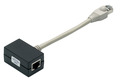 ISDN 2-fach Adapter, RJ45-Stecker / 2 x -- RJ45 Buchse, terminiert