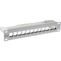 InLine® 10 Patchpanel Leerblech 12x, für Keystone Module, 1HE, grau - 19109D