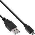 InLine® Basic Micro-USB 2.0 Kabel, USB-A an Micro-B ST/ST, schwarz, - S-31710