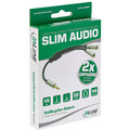 InLine® Basic Slim Audio Y-Kabel 3,5mm Klinke ST an 2x BU, 0,15m - S-99250