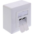 InLine® Cat.6A Netzwerkdose, 2x RJ45, AP/UP, geschirmt, weiß, 76842A - 76842A