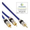 InLine® Cinch/Klinke Kabel, PREMIUM, 2x Cinch Stecker an 3,5mm Klinke, 15m