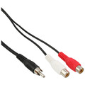 InLine Cinch-Y-Kabel, 1x Cinch Stecker zu 2x Cinch Buchse, 0,2m
