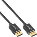 InLine® DisplayPort 1.4 Kabel Slim, 8K4K, schwarz, vergoldete Kontakte, 1m