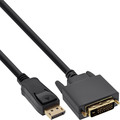 InLine® DisplayPort zu DVI Konverter Kabel, schwarz, 0,3m
