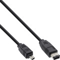 InLine FireWire Kabel, IEEE1394 4pol Stecker zu 6pol Stecker, schwarz, 1,8m