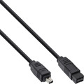 InLine FireWire Kabel, IEEE1394 4pol Stecker zu 9pol Stecker, schwarz, 1m