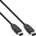 InLine® FireWire Kabel, IEEE1394 6pol Stecker / Stecker, schwarz, 5m - 34005