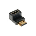 InLine® HDMI Adapter, Stecker / Buchse, gewinkelt unten, vergoldete - 17600H