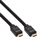 InLine® HDMI Aktiv-Kabel, HDMI-High Speed mit Ethernet, 4K2K, Stecker / Stecker, schwarz / gold, Nylon Geflecht Mantel 10m