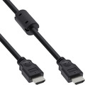 InLine® HDMI Kabel, HDMI-High Speed, Stecker / Stecker, schwarz, mit Ferrit, 3m