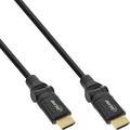 InLine® HDMI Kabel, HDMI-High Speed mit Ethernet, Stecker / Stecker, verg. Kontakte, schwarz, flexible Winkelstecker, 0,5m