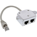 InLine® ISDN Port-Doppler, 1x RJ45 Stecker an 2x RJ45 Buchse, mit Kabel