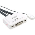 InLine® KVM Switch, 2-fach, DVI-D, USB, mit Audio, integr. Kabel - 61613I