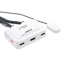 InLine® KVM Switch, 2-fach, HDMI, USB, mit Audio, integr. Kabel - 62612I