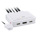 InLine® KVM Switch, 2-fach, USB-C+DP zu DisplayPort, 4K, Audio, Kabel - 63615I