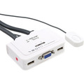 InLine® KVM Switch, 2-fach, VGA, USB, mit Audio, integr. Kabel - 60613I