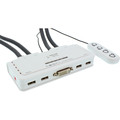 InLine® KVM Switch, 4-fach, DVI-D, USB, mit Audio, integr. Kabel - 61614I